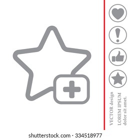 Star favorite sign web icon. Vector illustration design element