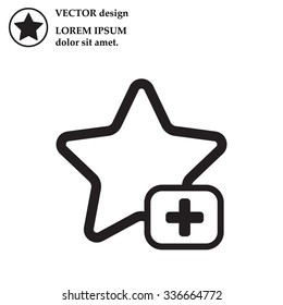 Star favorite sign web icon. Vector illustration design element