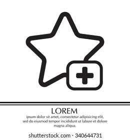 Star favorite sign web icon. Vector illustration design element