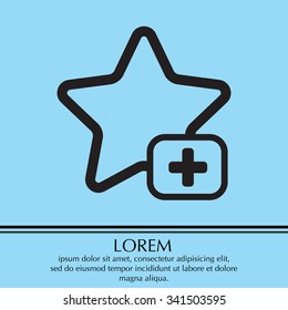 Star favorite sign web icon. Vector illustration design element