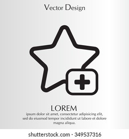Star favorite sign web icon. Vector illustration design element