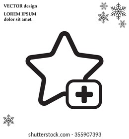 Star favorite sign web icon. Vector illustration design element