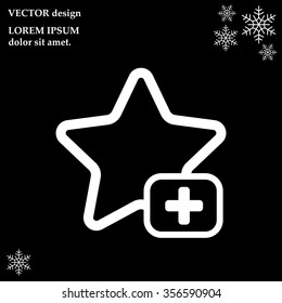 Star favorite sign web icon. Vector illustration design element