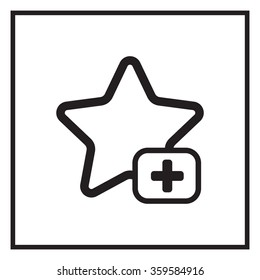 Star favorite sign web icon. Vector illustration design element