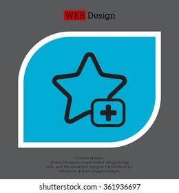 Star favorite sign web icon. Vector illustration design element