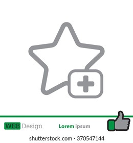 Star favorite sign web icon. Vector illustration design element