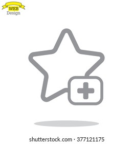 Star favorite sign web icon. Vector illustration design element