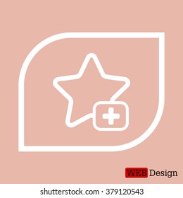 Star favorite sign web icon. Vector illustration design element