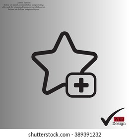 Star favorite sign web icon. Vector illustration design element