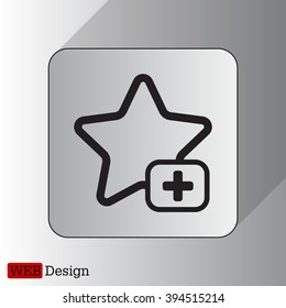Star favorite sign web icon. Vector illustration design element