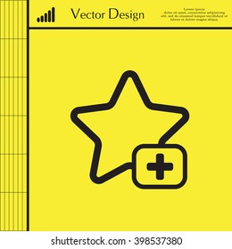 Star favorite sign web icon. Vector illustration design element