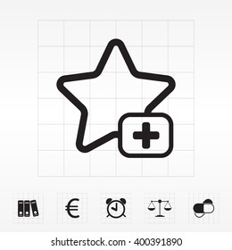 Star favorite sign web icon. Vector illustration design element
