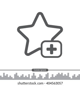 Star favorite sign web icon. Vector illustration design element