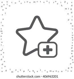 Star favorite sign web icon. Vector illustration design element