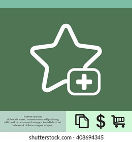 Star favorite sign web icon. Vector illustration design element