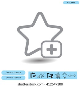 Star favorite sign web icon. Vector illustration design element