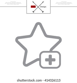 Star favorite sign web icon. Vector illustration design element