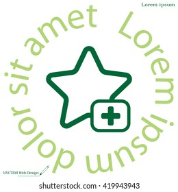 Star favorite sign web icon. Vector illustration design element