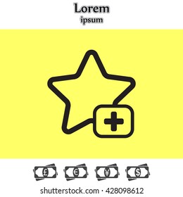 Star favorite sign web icon. Vector illustration design element