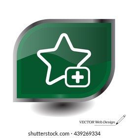 Star favorite sign web icon. Vector illustration design element