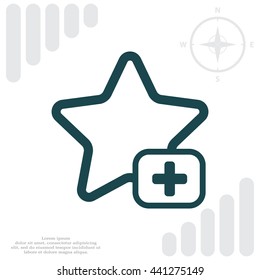 Star favorite sign web icon. Vector illustration design element