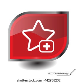 Star favorite sign web icon. Vector illustration design element