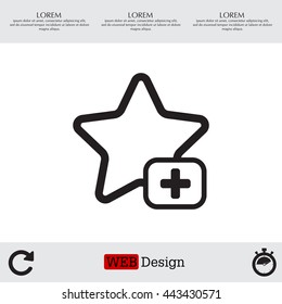 Star favorite sign web icon. Vector illustration design element