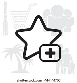 Star favorite sign web icon. Vector illustration design element