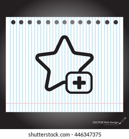 Star favorite sign web icon.