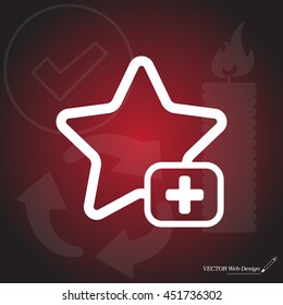 Star favorite sign web icon.