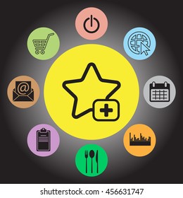 Star favorite sign web icon.