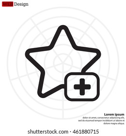 Star favorite sign web icon.