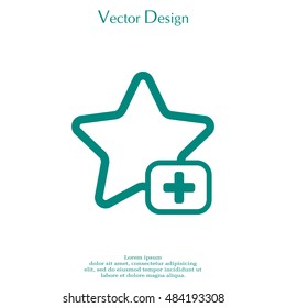 Star favorite sign web icon.