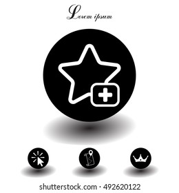 Star favorite sign web icon.