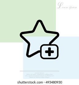 Star favorite sign web icon.