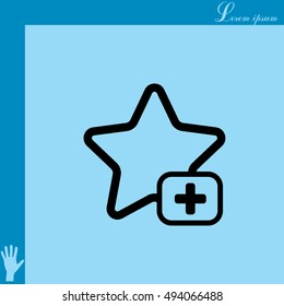 Star favorite sign web icon.