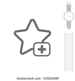 Star favorite sign web icon.