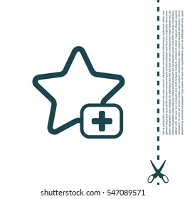 Star favorite sign web icon.