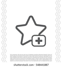 Star favorite sign web icon.