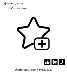 Star favorite sign web icon. vector illustration