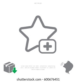 Star favorite sign web icon. vector illustration