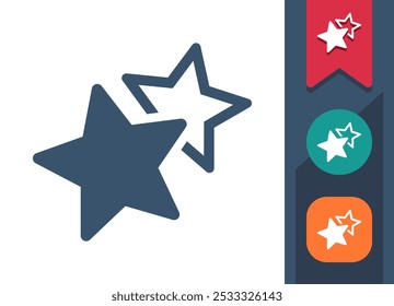 Star, Favorite, Sticker Icon. Professional, pixel perfect icon. EPS 10 format.