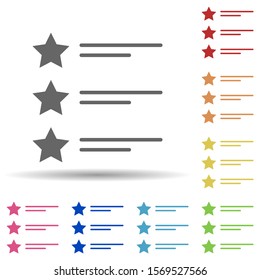 Star, features in multi color style icon. Simple glyph, flat vector of business icons for ui and ux, website or mobile application