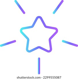 Icono de Star Feedback con estilo duotono azul. decoración, calidad, favorita, clasificación, brillo, mejor, tarifa. Ilustración del vector
