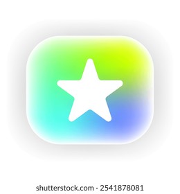 Star feedback icon. Design for app icon. Button template.  
