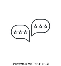 Star feedback icon, vector illustration