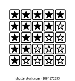 star feedback, rating icon, isolated on white background, vector illustration