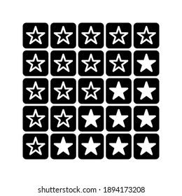 star feedback, rating icon, isolated on white background, vector illustration