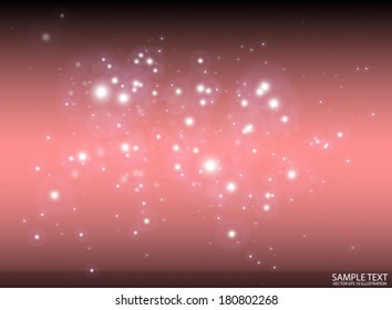 Star field shiny pink background vector illustration  - Vector abstract shiny glittering  stars background