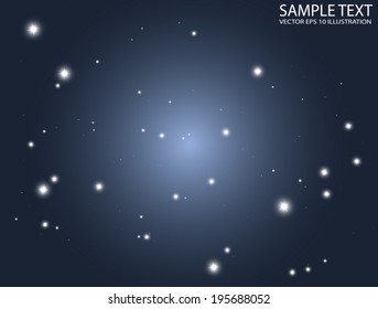 Star field vector background template - Vector starfield design background illustration